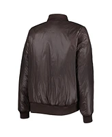 Women's G-iii 4Her by Carl Banks Oatmeal, Brown Cleveland Browns Switchback Reversible Full-Zip Jacket