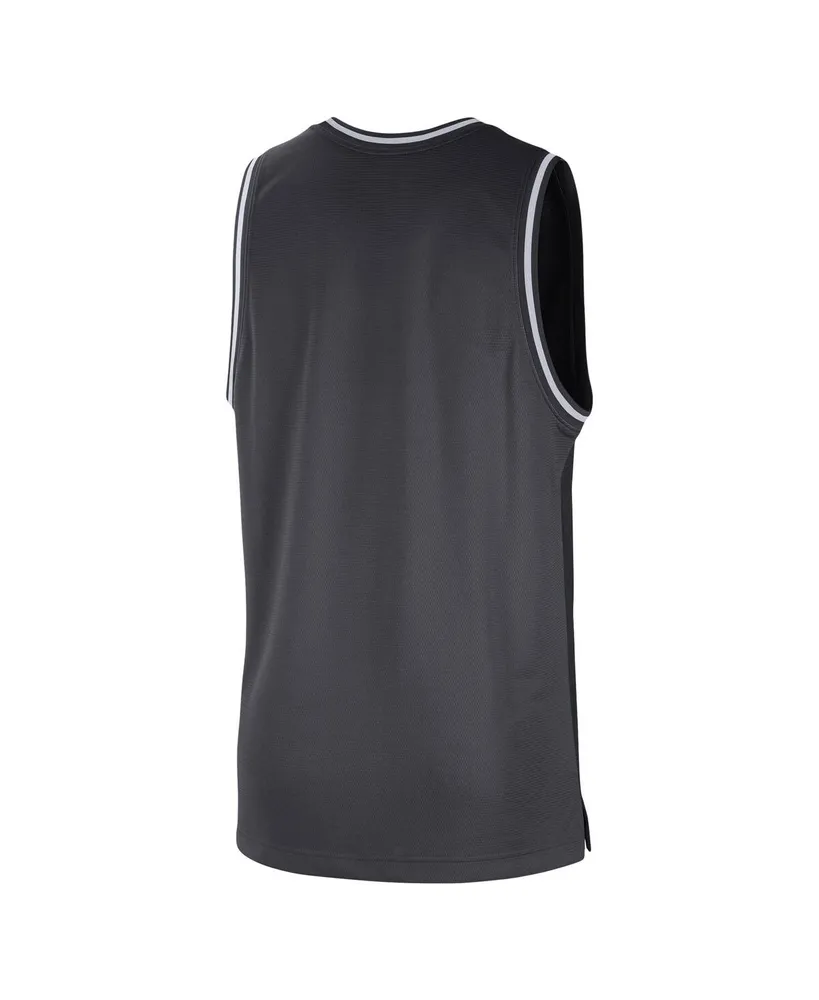 Men's Nike Black, Anthracite Brooklyn Nets Courtside Versus Force Split Dna Performance Mesh Tank Top