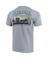 Men's Gray Purdue Boilermakers Team Comfort Colors Campus Scenery T-shirt