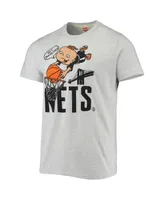 Men's Homage Ash Brooklyn Nets Nba x Rugrats Tri-Blend T-shirt