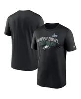 Men's Nike Black Philadelphia Eagles Super Bowl Lvii Team Logo Lockup T-shirt