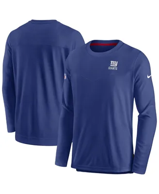 Men's Nike Royal New York Giants Sideline Lockup Performance Long Sleeve T-shirt
