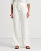 Lauren Ralph Wide-Leg Linen Pants