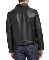 Levi's Men's Faux Leather Snap-Front Water-Resistant Jacket