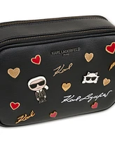 Karl Lagerfeld Paris Maybelle Double Zip Charm Crossbody