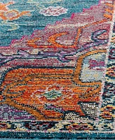 Safavieh Crystal CRS501 Teal and Rose 5' x 8' Area Rug