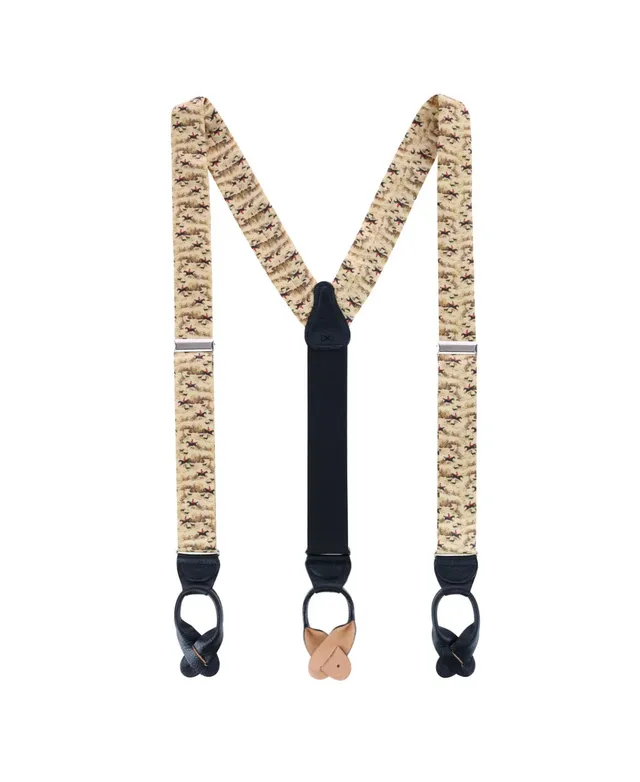 Trafalgar Men's Toast The Night Away Silk Button End Suspenders