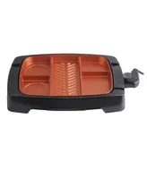 Brentwood Multi-Portion Electric Indoor Grill with Non-Stick Copper Coating