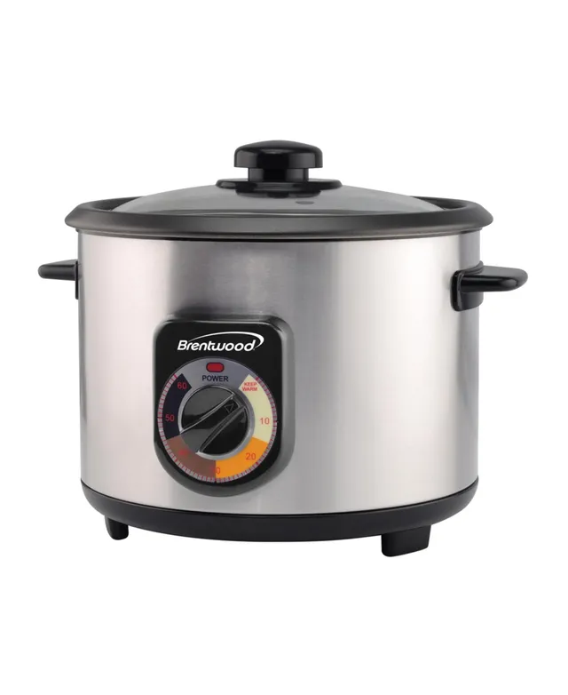 Brentwood Stainless Steel 1.9 Quart Electric Hot Pot Cooker And