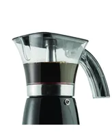 Brentwood Electric 3-6 Cup Moka Espresso Maker in Black
