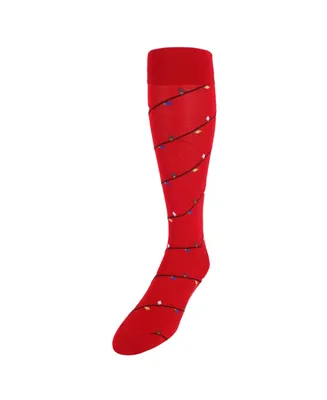 Trafalgar Merry Lights Over The Calf Christmas Mercerized Cotton Socks