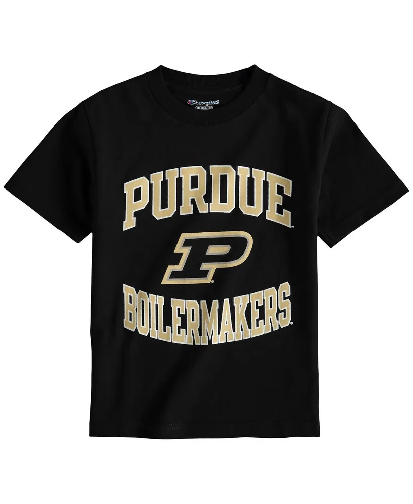 Big Boys Champion Black Purdue Boilermakers Circling Team Jersey T-shirt