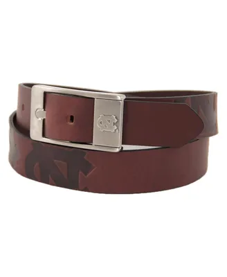 Men's North Carolina Tar Heels (Unc) Brandish Leather Belt - Brown