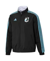 Men's adidas Black and White Minnesota United Fc 2023 On-Field Anthem Full-Zip Reversible Team Jacket