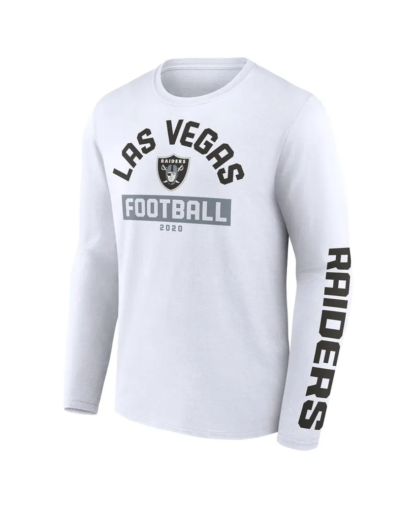 Men's Fanatics Black, White Las Vegas Raiders Long and Short Sleeve Two-Pack T-shirt