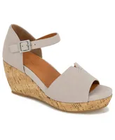 Gentle Souls Women's Vera Cork Wrapped Wedge Sandals