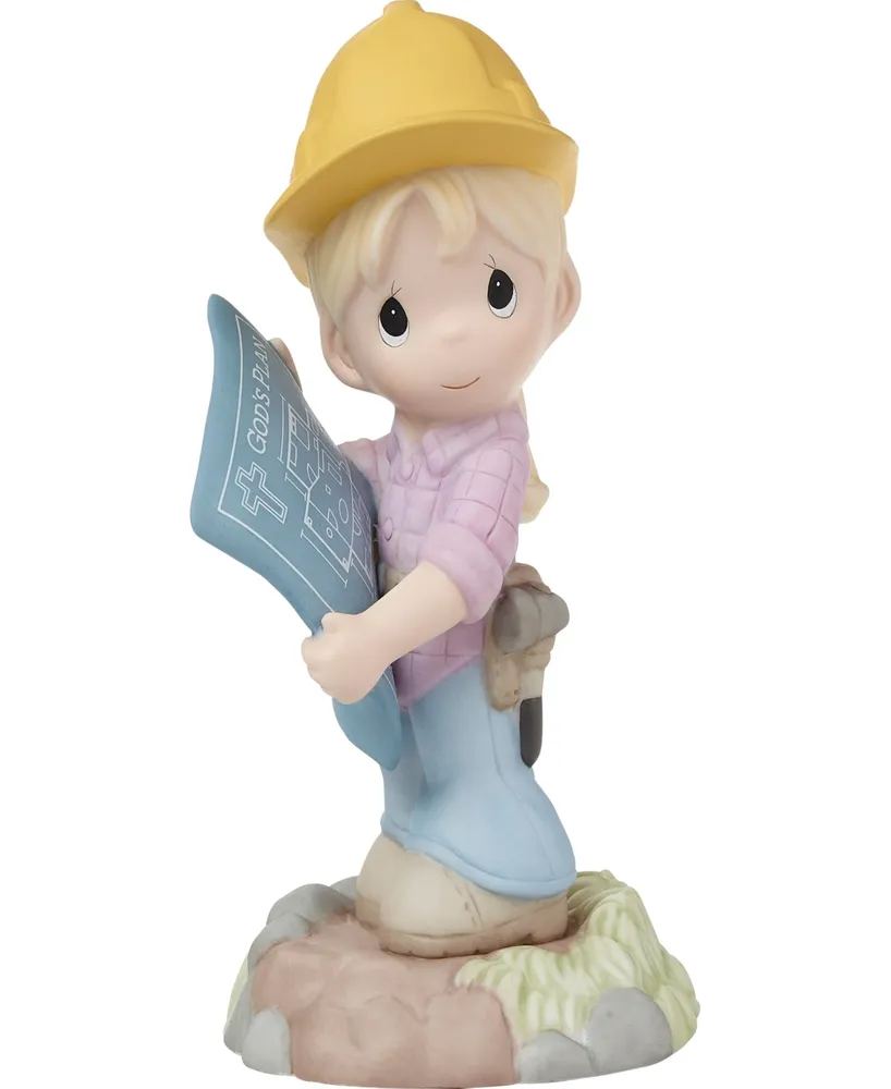 Precious Moments 222023 Trust In God's Plan Blonde Bisque Porcelain Figurine