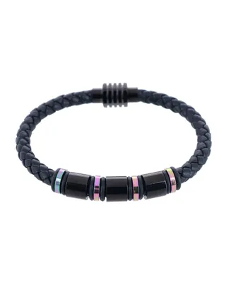 Trafalgar Subtle Color Magnetic Secure Clasp Leather Bracelet