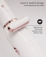 T3 Switch Kit Wave Trio Professional Ionic Interchangeable Curling Iron with 3 CeramicClip & Wand Barrels for Curling and Waving