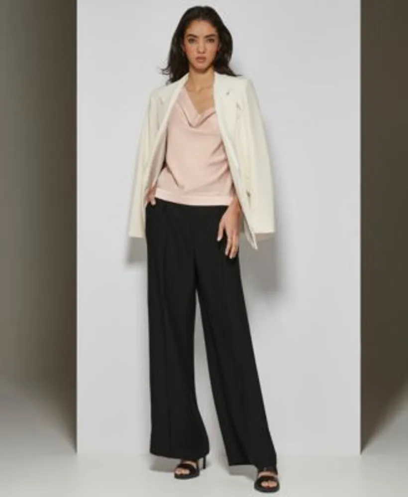 Donna Karan Women's Zip-Front Satin Vest - Macy's