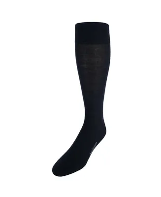 Trafalgar Men's Sutton Fine Merino Wool Solid Color Ribbed Socks