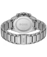 Hugo Boss Men's Cloud Quartz Chronograph Silver-Tone Stainless Steel Watch 43mm - Silver