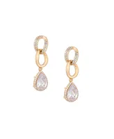 Ettika Crystal 18K Gold Plated Drop Earrings