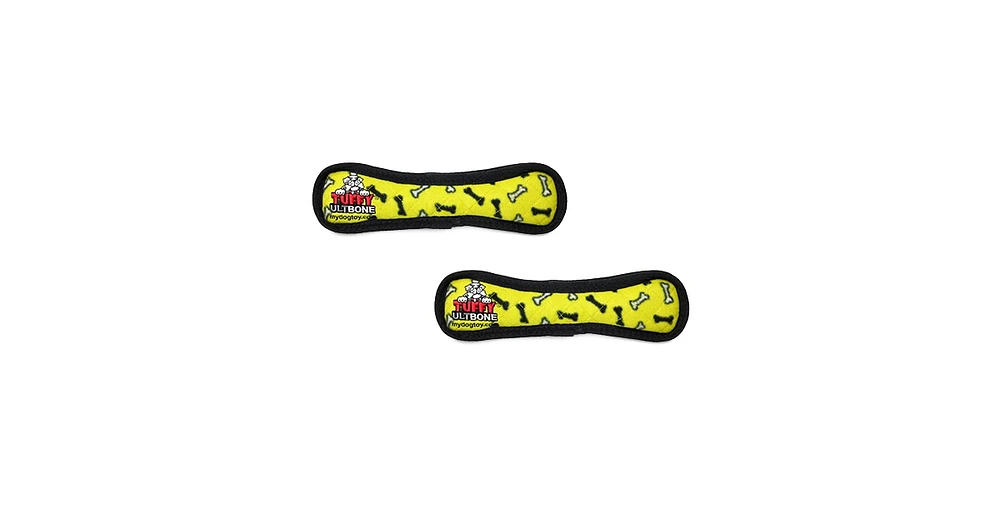 Tuffy Ultimate Bone Yellow Bone, 2-Pack Dog Toys