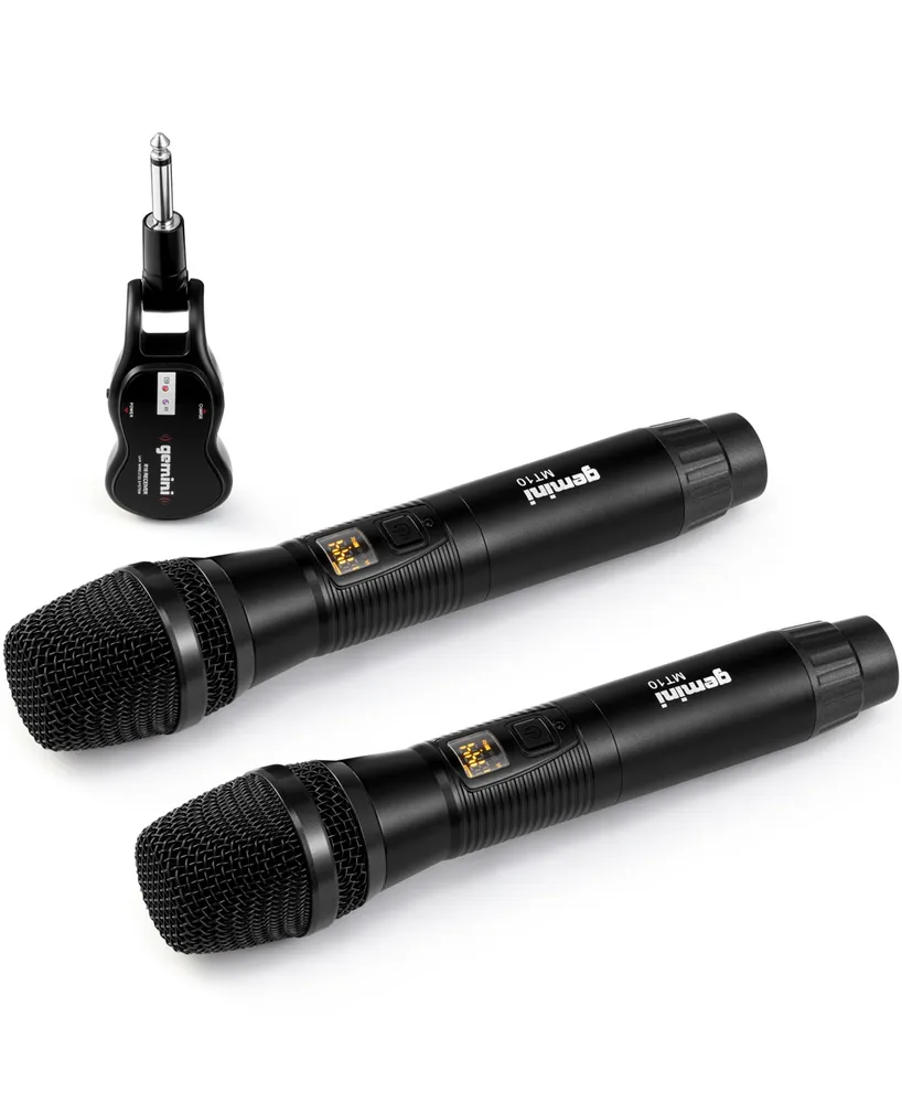 Gemini Dual Handheld Wireless Uhf Microphone System, Set of 2