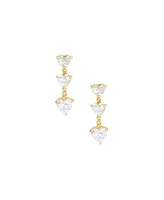 Ettika Queen of Hearts Cubic Zirconia Earrings