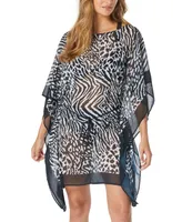 Coco Reef Women's Printed Contours Tie-Waist Caftan Cover-Up