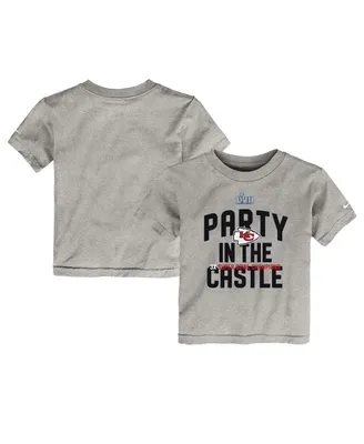 Toddler Boys and Girls Nike Heather Gray Kansas City Chiefs Super Bowl Lvii Champions Parade T-shirt
