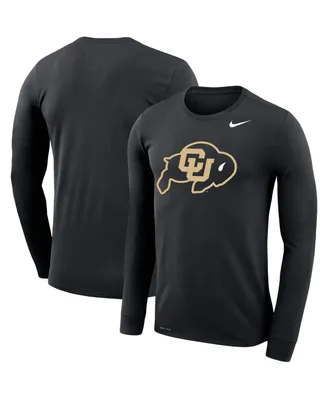 Men's Nike Black Colorado Buffaloes Big and Tall Primary Logo Legend Performance Long Sleeve T-shirt