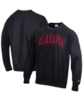 Men's Champion Black Alabama Crimson Tide Arch Reverse Weave Pullover Sweatshirt