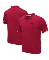 Men's Colosseum Cardinal Arkansas Razorbacks Logo Santry Polo Shirt