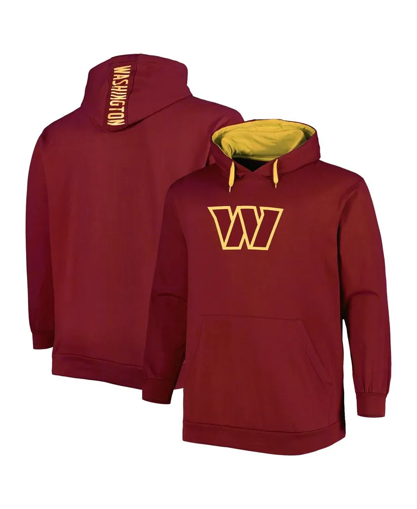 Men's Burgundy Washington Commanders Big and Tall Logo Pullover Hoodie