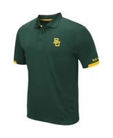 Men's Colosseum Green Baylor Bears Logo Santry Polo Shirt