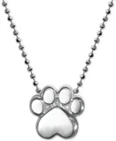 Little Activists by Alex Woo Paw Pendant Necklace in Sterling Silver