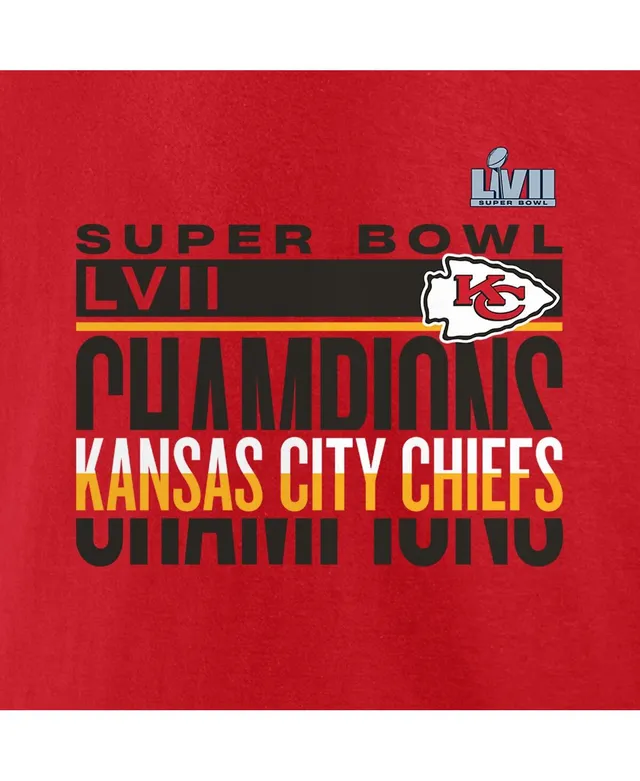 Men's Fanatics Branded Black Kansas City Chiefs Super Bowl LVII Varsity Roster T-Shirt