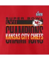 Men's Fanatics Red Kansas City Chiefs Super Bowl Lvii Champions Signature Roster T-shirt