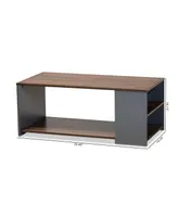 Baxton Studio Thornton Modern and Contemporary 39.4" Two-Tone and Finished Wood Storage Coffee Table