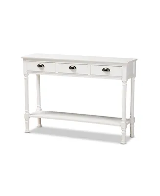 Baxton Studio Garvey French Provincial Finished Wood 3-Drawer Entryway Console Table