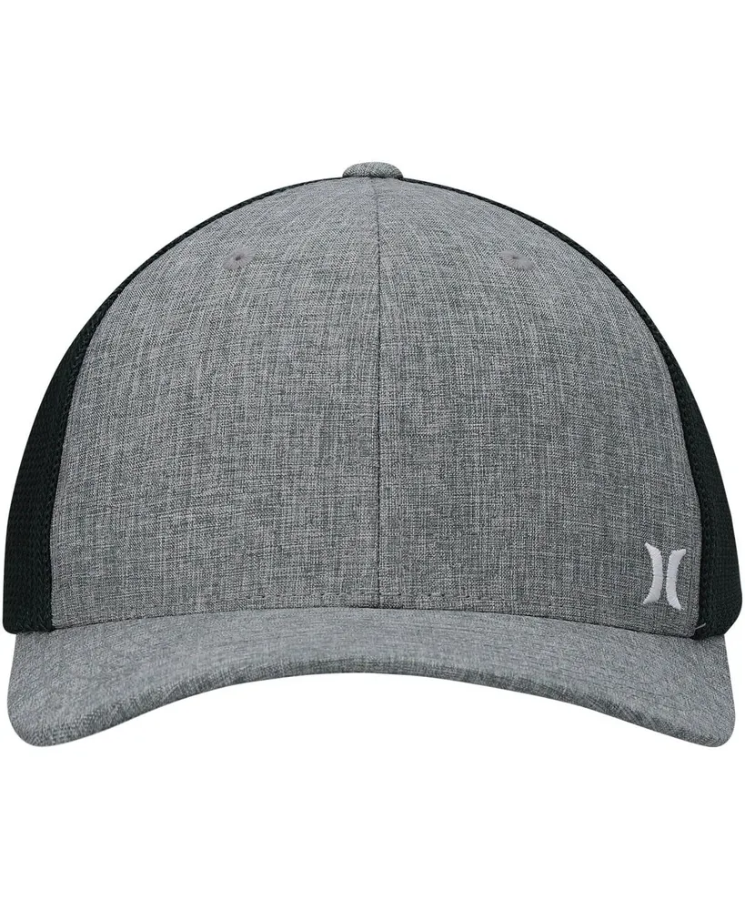 Men's Hurley Gray Mini Icon Logo Trucker Flex Fit Hat
