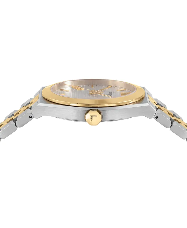 Salvatore Ferragamo Men's Swiss Vega Two-Tone Stainless Steel Bracelet  Watch 40mm