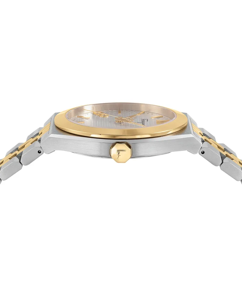 Salvatore Ferragamo Men's Swiss Vega Two-Tone Stainless Steel Bracelet Watch 40mm