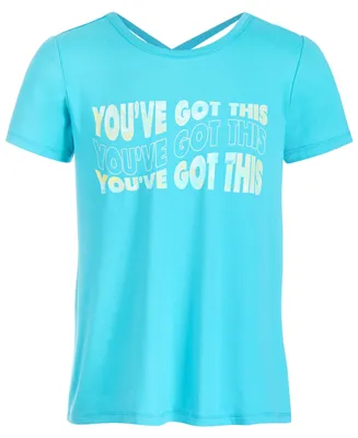 Id Ideology Big Girls You've Got This Criss-Cross Short-Sleeved T-shirt, Created for Macy's