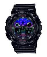 G-Shock Men's Analog-Digital Black Resin Watch, 55mm, GA100RGB-1A
