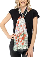 Vince Camuto Botanical Floral Wallpaper Oblong Scarf