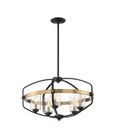 Savoy House Kirkland 5-Light Pendant in English Bronze and Warm Brass