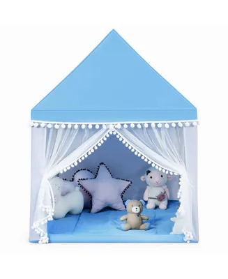 Costway Kids Play Tent Large Playhouse Children Castle Fairy Gift w/ Mat